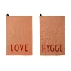 Design Letters Geschirrtuch 2er-Set Favourite Love Hygge beige