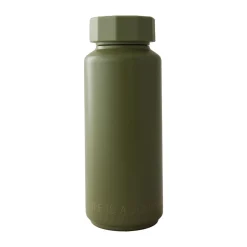 Design Letters Thermoflasche 0,5 l Ton-auf-Ton Life is a journey olive