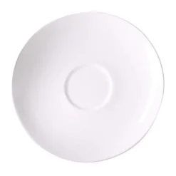 Dibbern Café au Lait Untertasse 16 cm Fine Bone China Classic weiß