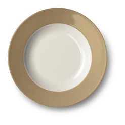 Dibbern Teller tief 23 cm Fahne Solid Color clay