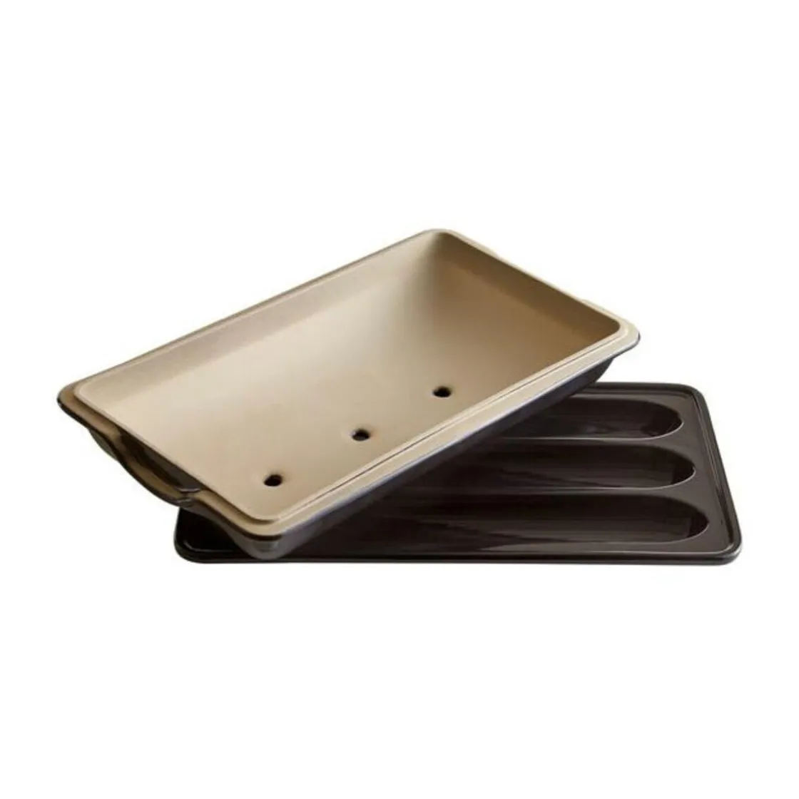 Kochwelt Entdecken|Backformen<Emile Henry Baguette-Set 2-tlg. Kohle