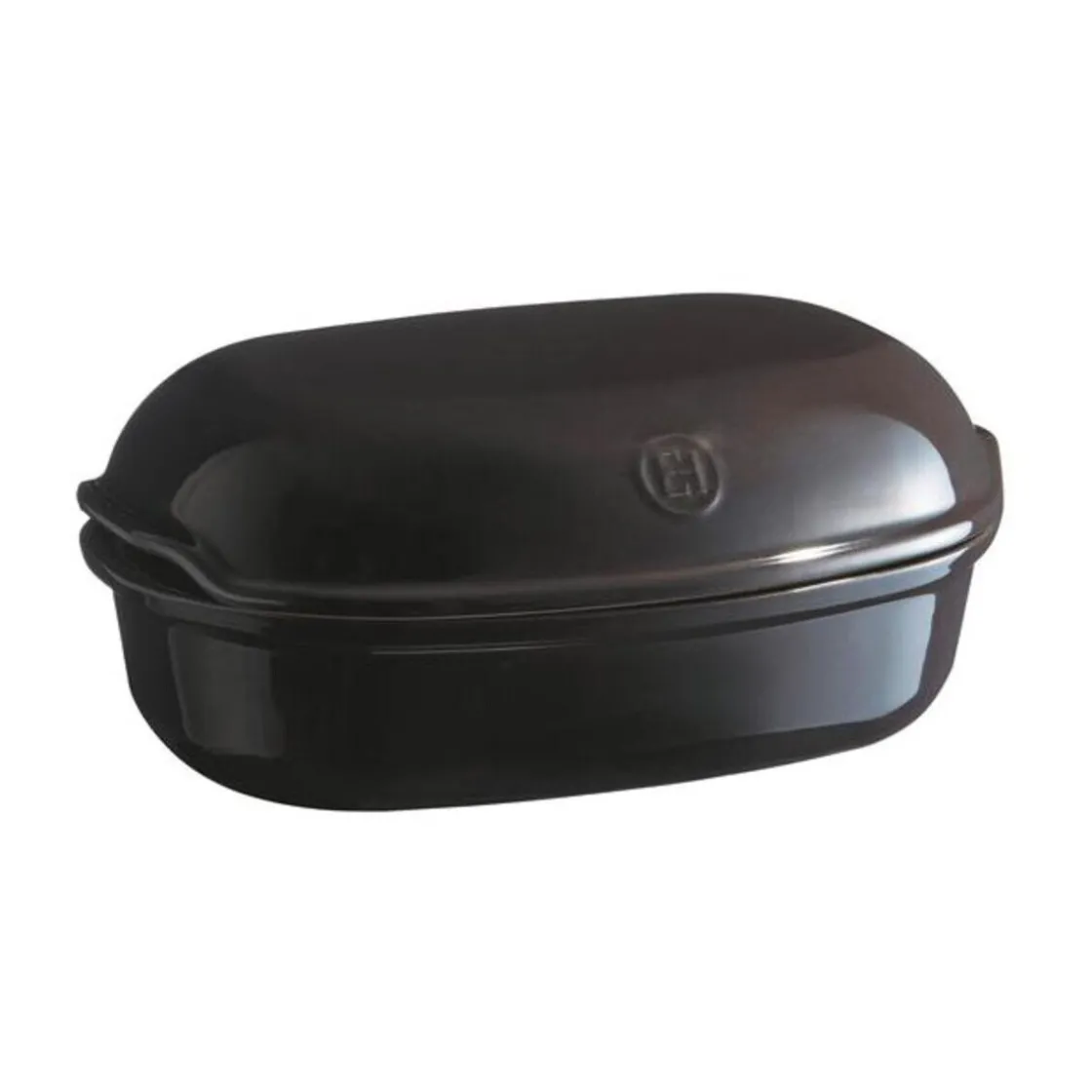 Emile Henry Brotbackform 34x22x15 cm Artisan Kohle