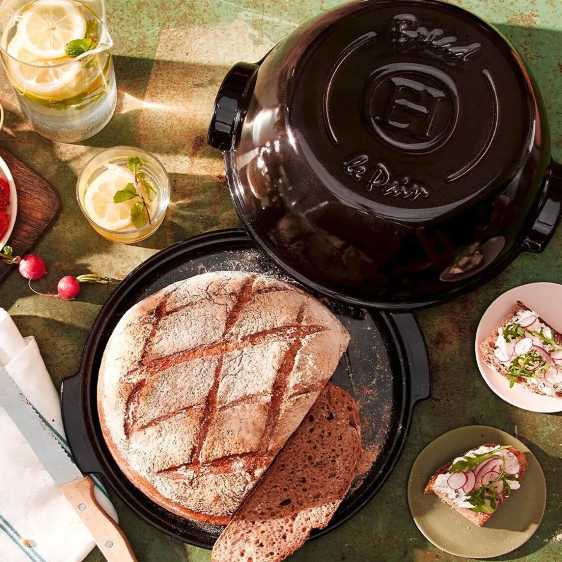 Brotbacken<Emile Henry Brot-Set 2-tlg. Fusain