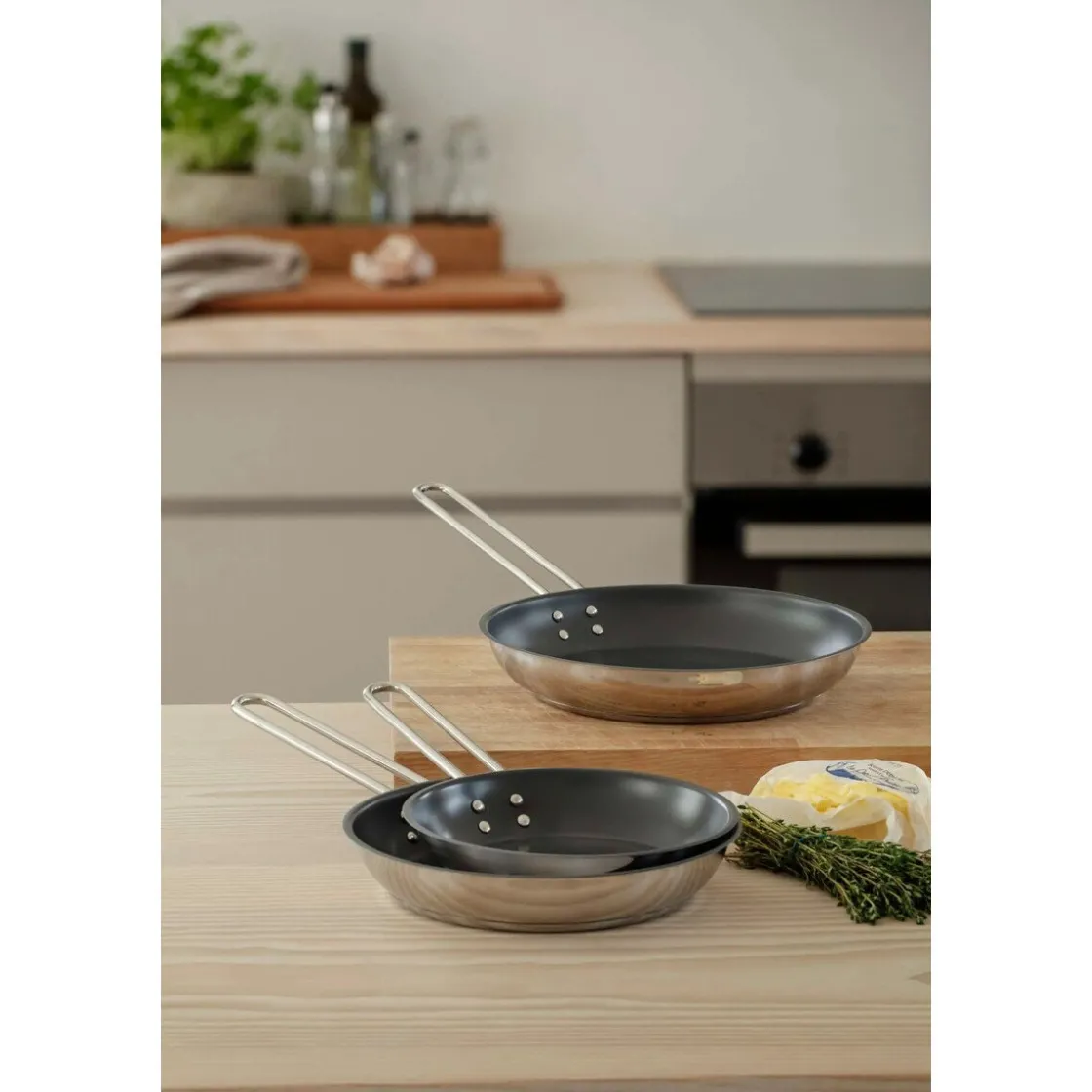 Eva Solo Bratpfanne Edelstahl 28cm Slip-Let® Laser Titanium