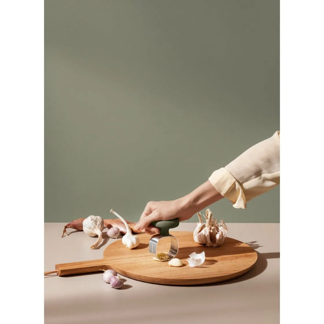 Pilzküche<Eva Solo Knoblauchpresse 10 cm Green tool grün