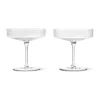 ferm LIVING Champagnerschale 2er-Set Ripple klar