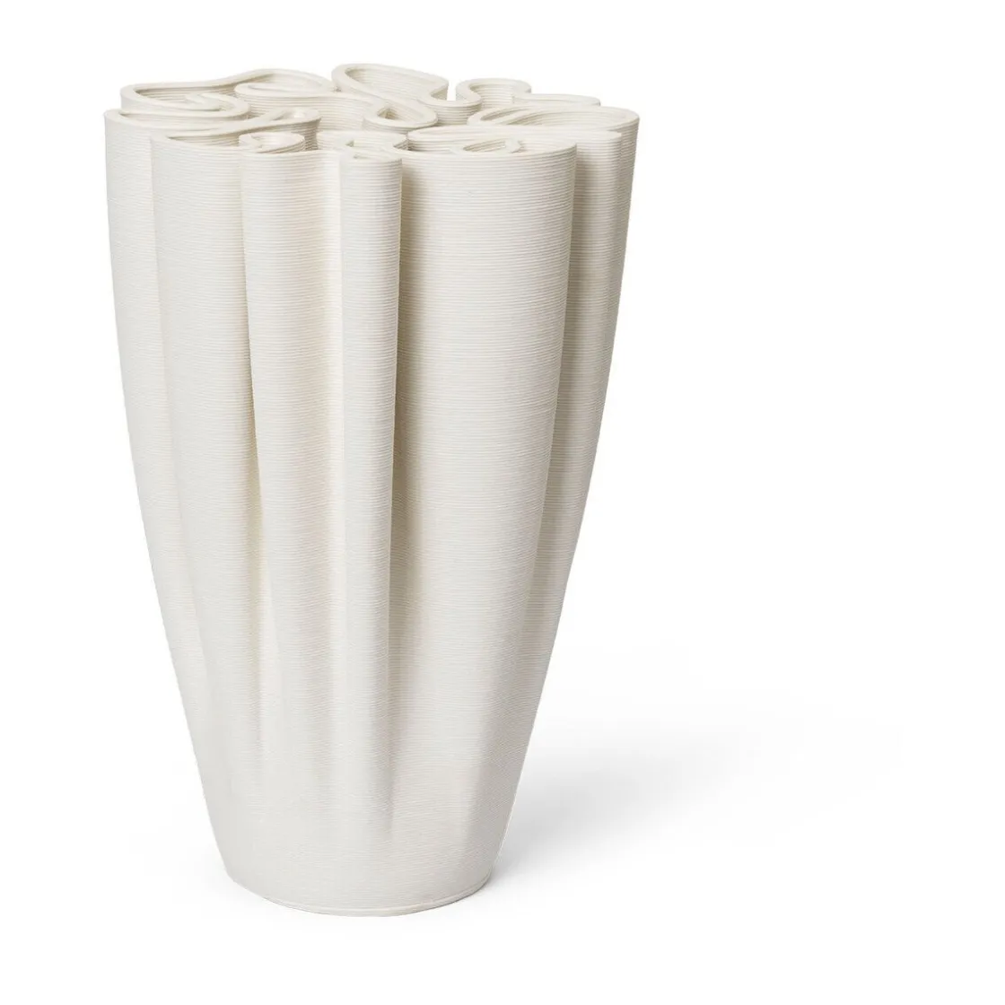 Weihnachten<ferm LIVING Vase Dedali 25 cm offwhite