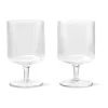 ferm LIVING Weingläser 2er-Set Ripple klar
