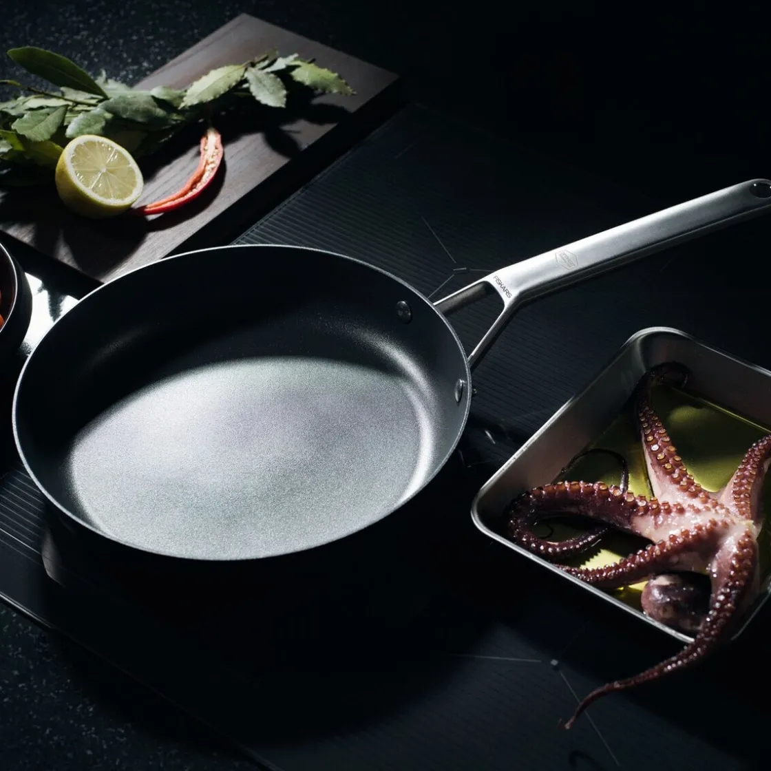 Pilzküche<Fiskars Bratpfanne 26 cm Taiten schwarz