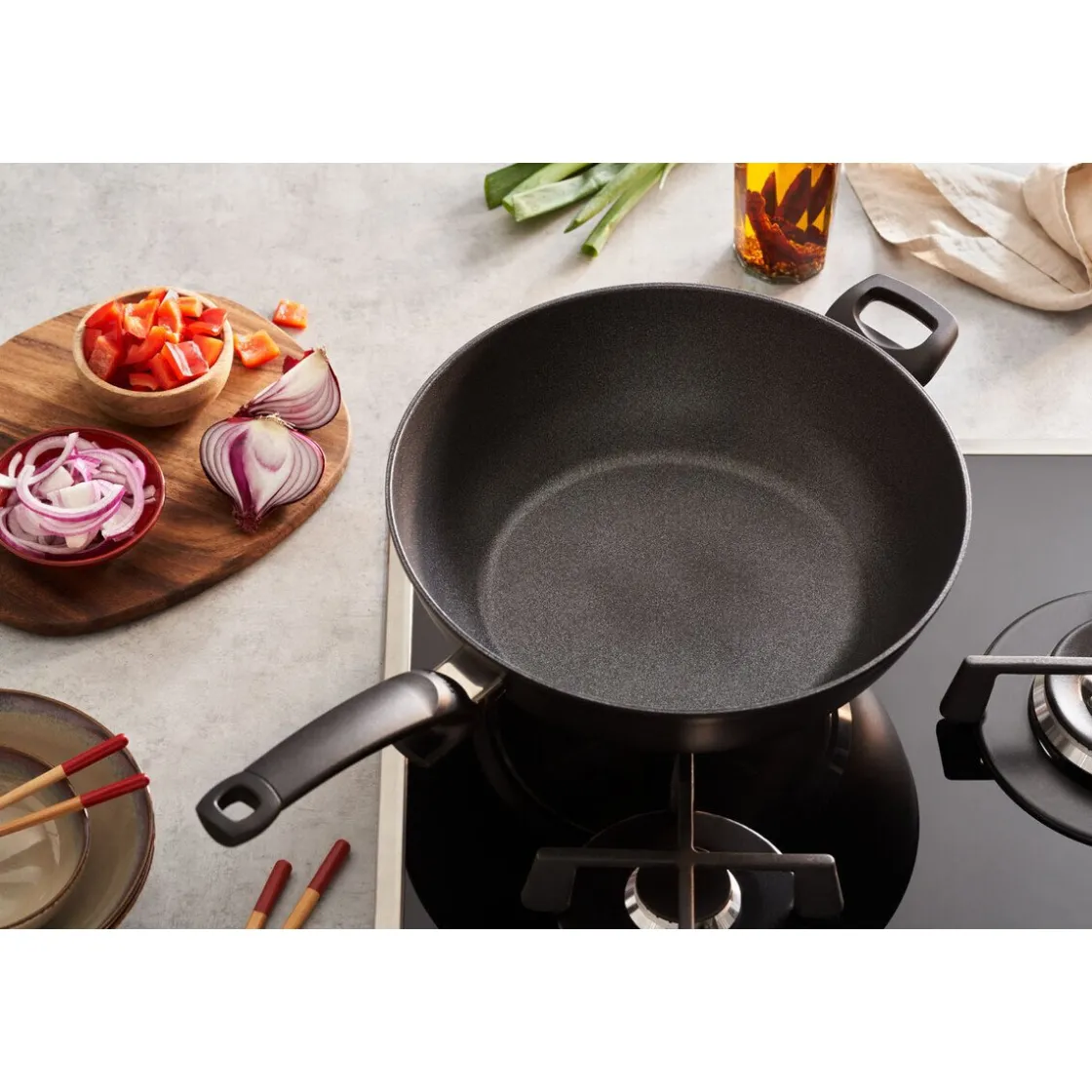 Pfannen|Kochwelt Entdecken<Fissler Wok 32 cm Adamant anthrazit