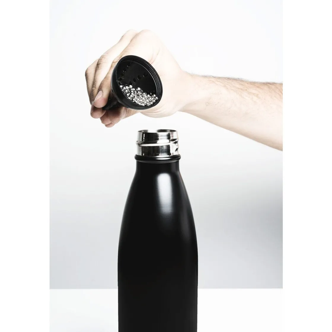 Trinkflaschen<FLSK Reinigungsperlen 200 Stück schwarz