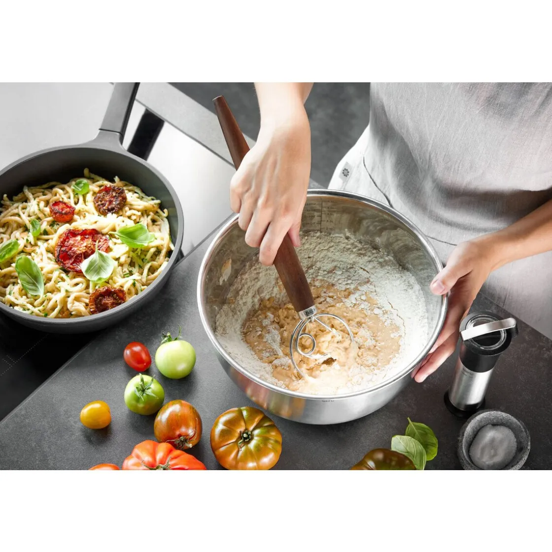 Messer & Co. Entdecken|Kochbesteck<Gefu Dänischer Schneebesen Nedo 32 cm Walnuss