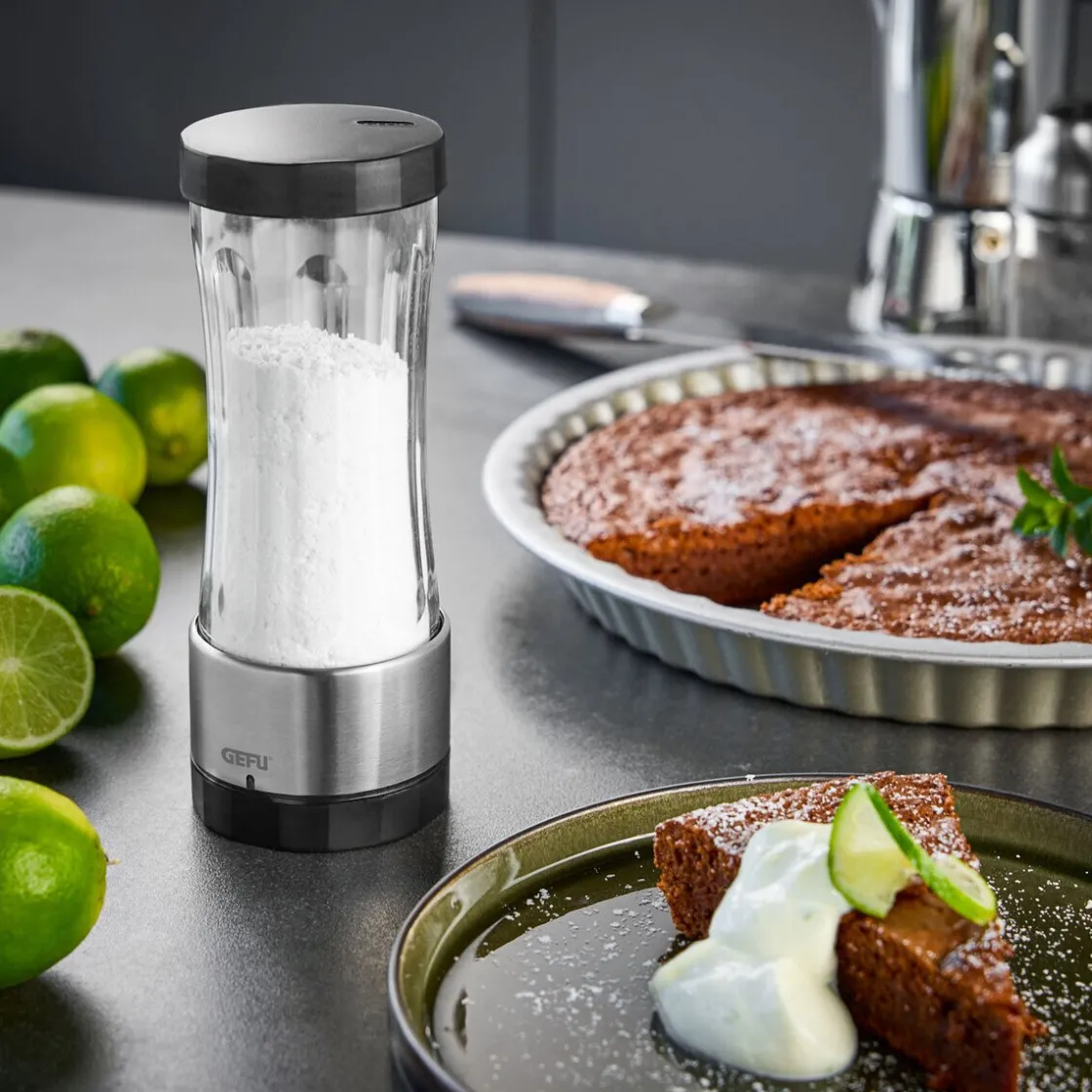 Kochwelt Entdecken|Backzubehör<Gefu Puderzuckermühle Dispenso 20 cm klar