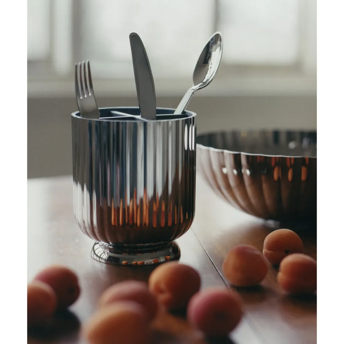 Weihnachten|Besteckaufbewahrung<Georg Jensen Besteckhalter 15 cm Bernadotte edelstahl