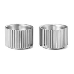 Georg Jensen Eierbecher 2er-Set Bernadotte edelstahl