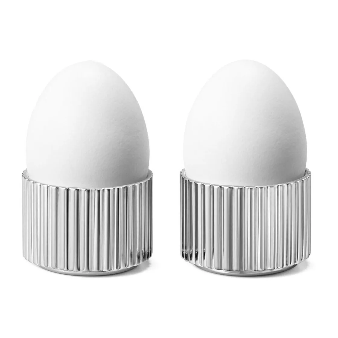 Georg Jensen Eierbecher 2er-Set Bernadotte edelstahl