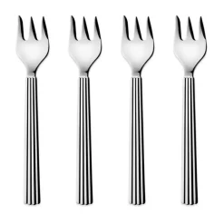 Georg Jensen Kuchengabel 4er-Set Bernadotte Edelstahl glänzend