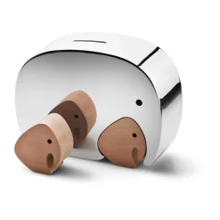 Weihnachten<Georg Jensen Moneyphant mit Zwillingen 17 cm Elephant edelstahl