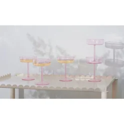 Hay Coupé-Glas 2er-Set Tint klar/grün