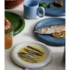 Tellersets<Hay Teller 2er-Set Barro dunkelblau