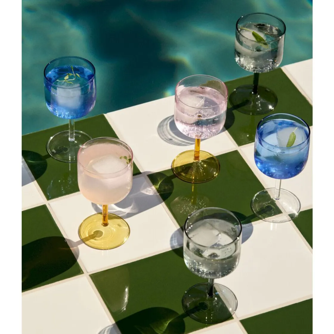 Weingläsersets<Hay Weinglas 2er-Set Tint pink/gelb