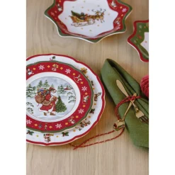 Weihnachten<Hutschenreuther Teller 22 cm Happy Wintertime Red