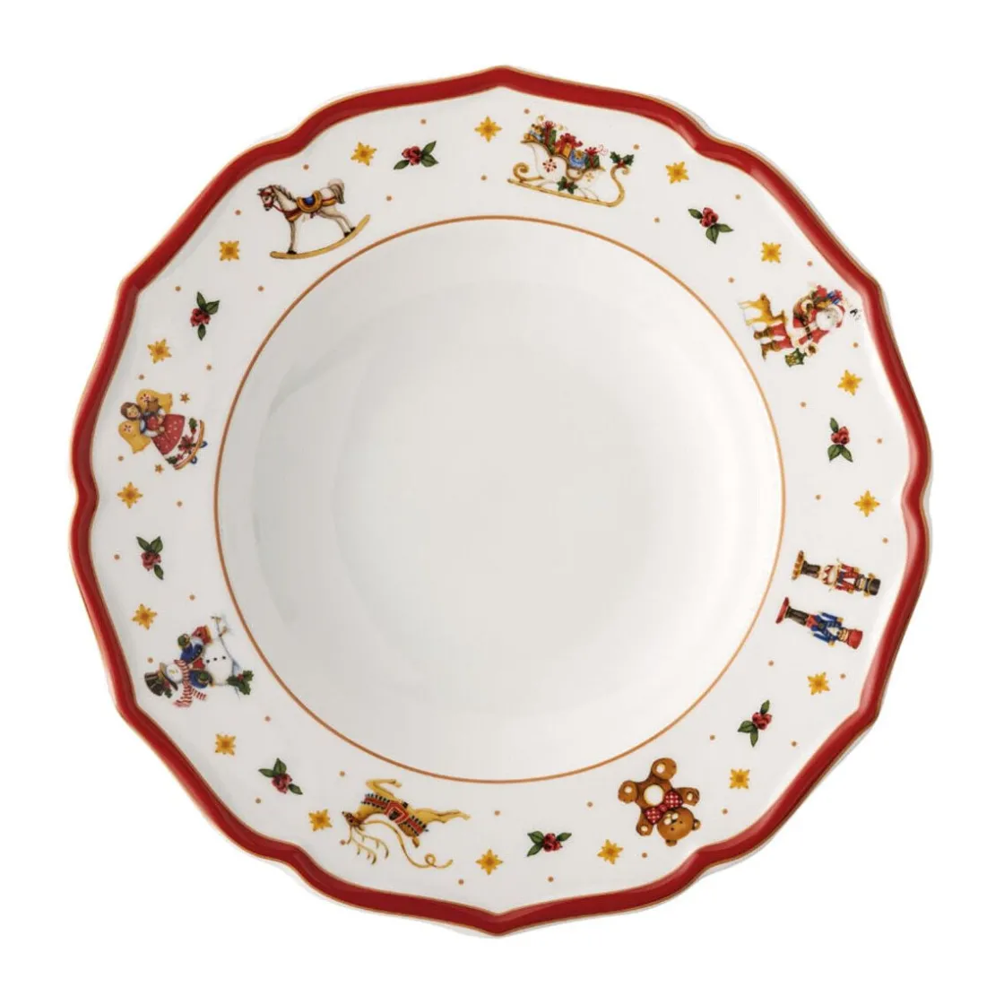 Hutschenreuther Teller tief 24 cm Happy Wintertime Red