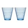 Saftgläser<Iittala 2er Set Trinkglas 30cl Kastehelmi aqua
