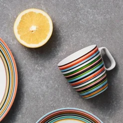 Becher<Iittala Henkelbecher 0,4 l Origo orange