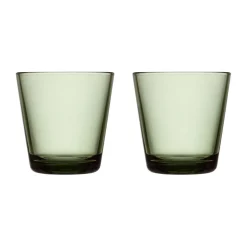 Saftgläser<Iittala Trinkglas 2er-Set 0,21 l Kartio Tannengrün