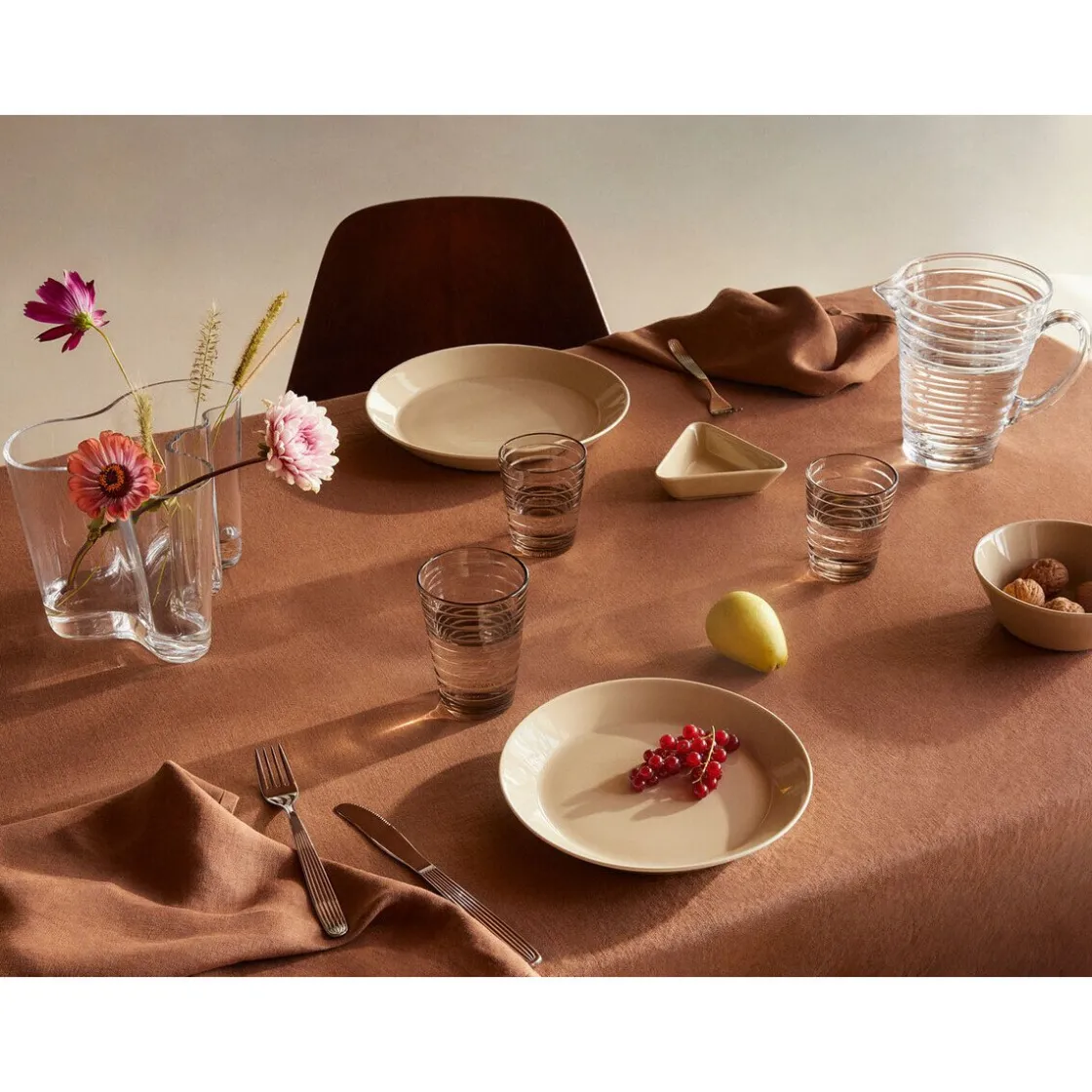 Spanischer Sommerurlaub<Iittala Trinkglas 2er-Set 0,33 l Aino Aalto Leinen