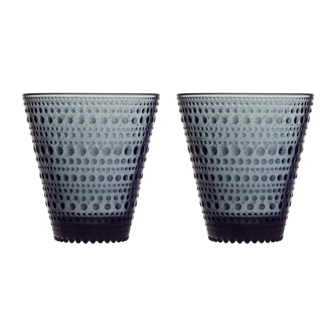 Iittala Trinkglas 2er-Set Kastehelmi dark grey
