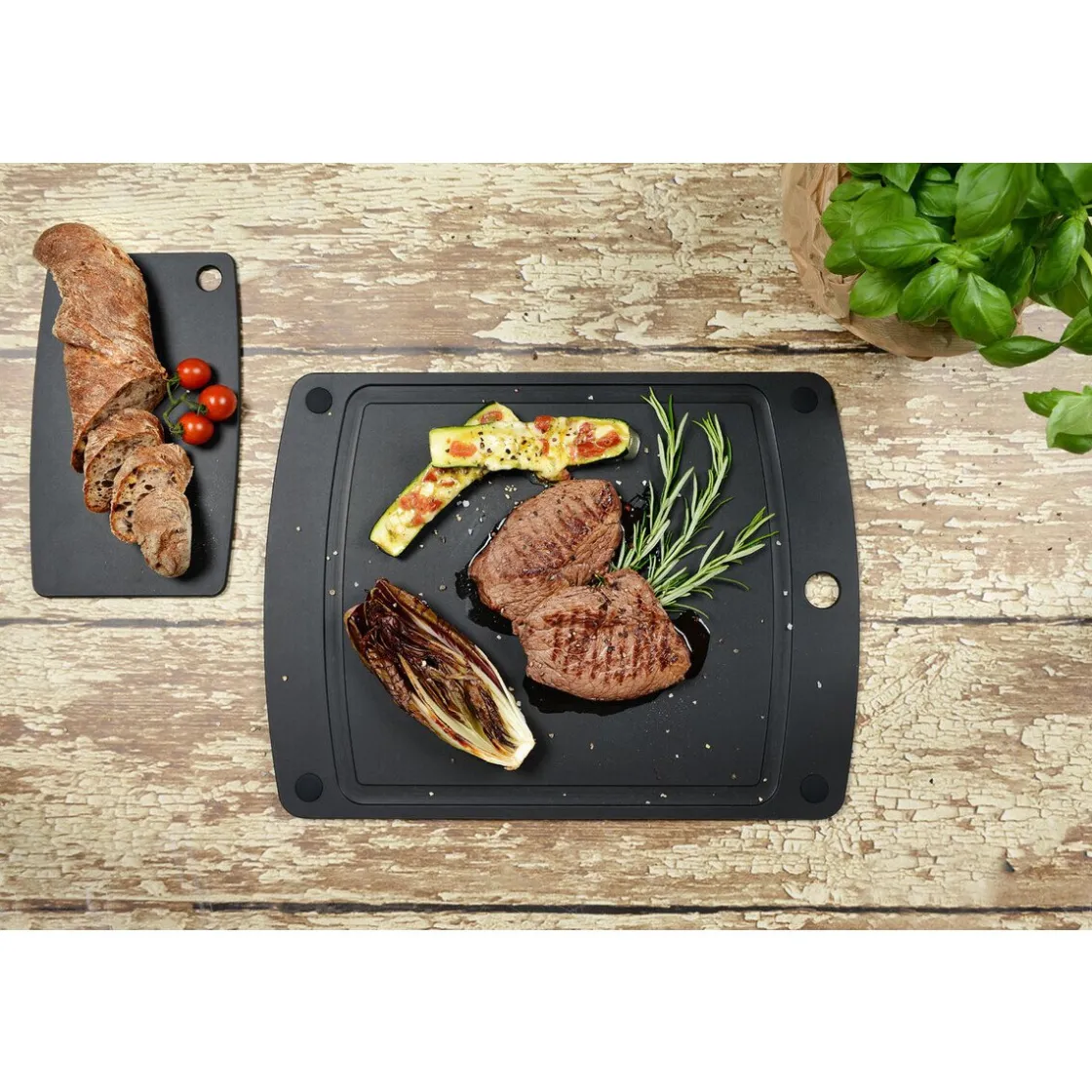 Jade Schneidebrett Gourmet Gripper schwarz 37x27,5x0,6cm