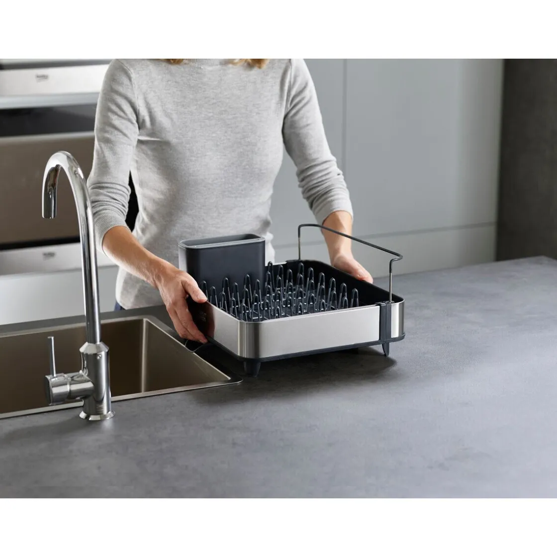 Spülen<Joseph Joseph Ausziehbares Geschirrabtropfgestell 35 cm Extend edelstahl