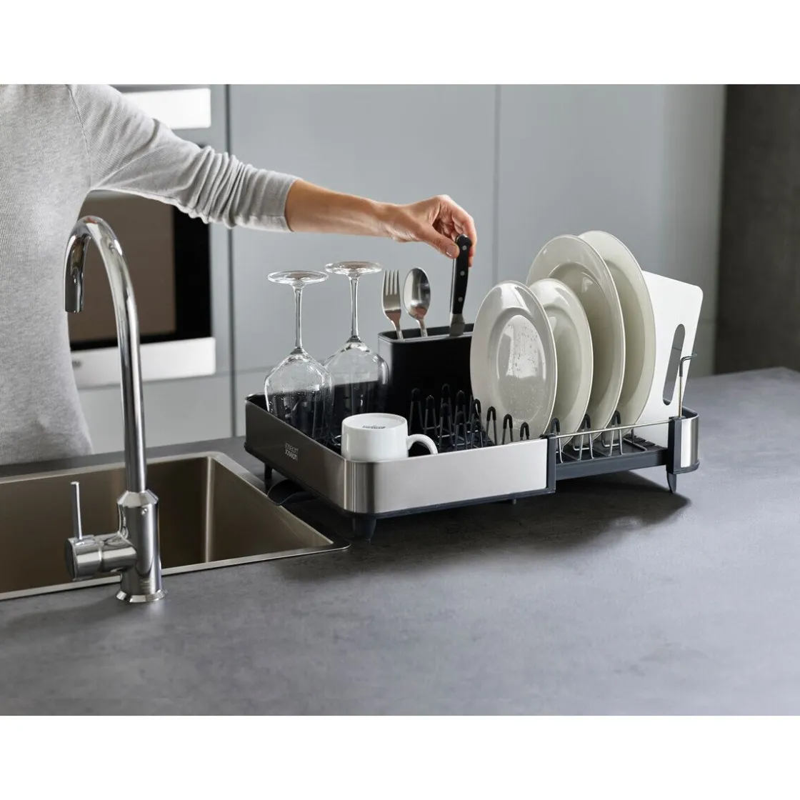 20 Jahre Tischwelt<Joseph Joseph Ausziehbares Geschirrabtropfgestell 35 cm Extend edelstahl