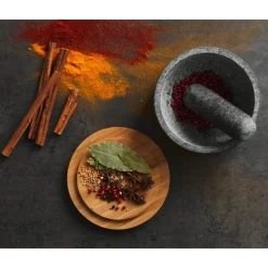 Thailändische Küche<Joseph Joseph Mörser granit mit Bambusdeckel Dash