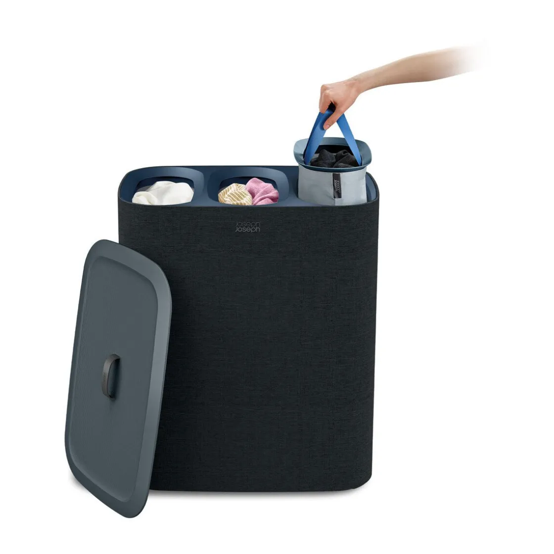 Joseph Joseph Wäschetrennkorb 90,0 l Tota Trio schwarz