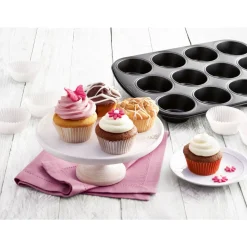 Backformen|Kochwelt Entdecken<Kaiser Muffinform 38x27 cm schwarz