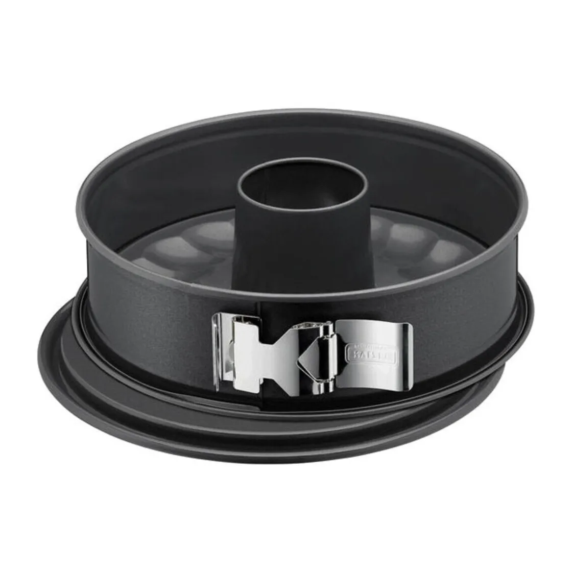 Backformen|Kochwelt Entdecken<Kaiser Springform mit Flach- und Rohrboden 28 cm La Forme Plus SafeClick schwarz
