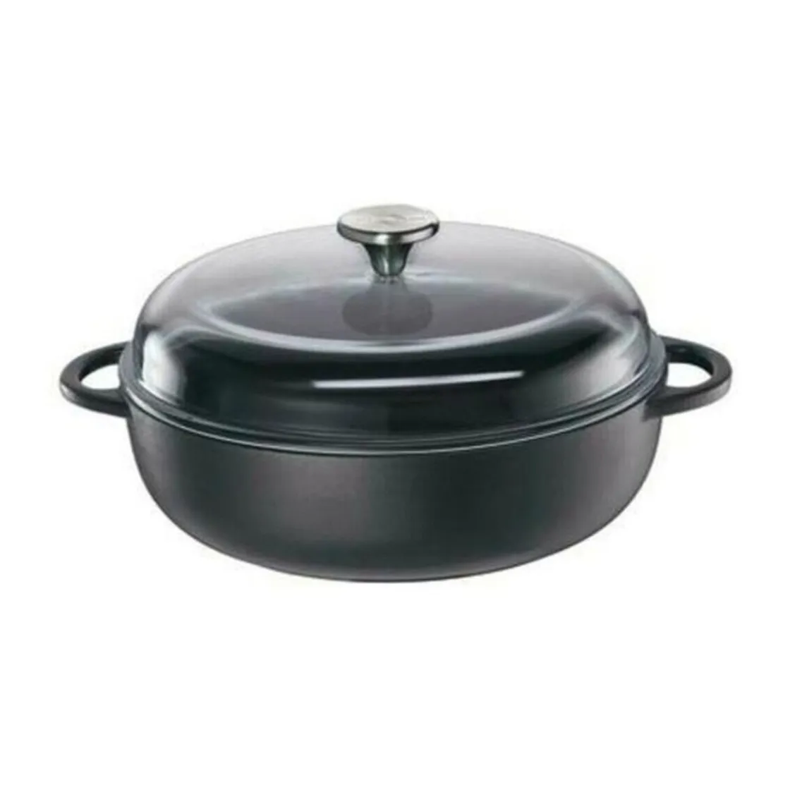 Pfannen|Töpfe<Küchenprofi Bauernpfanne mit Glasdeckel 28 cm Provence schwarz