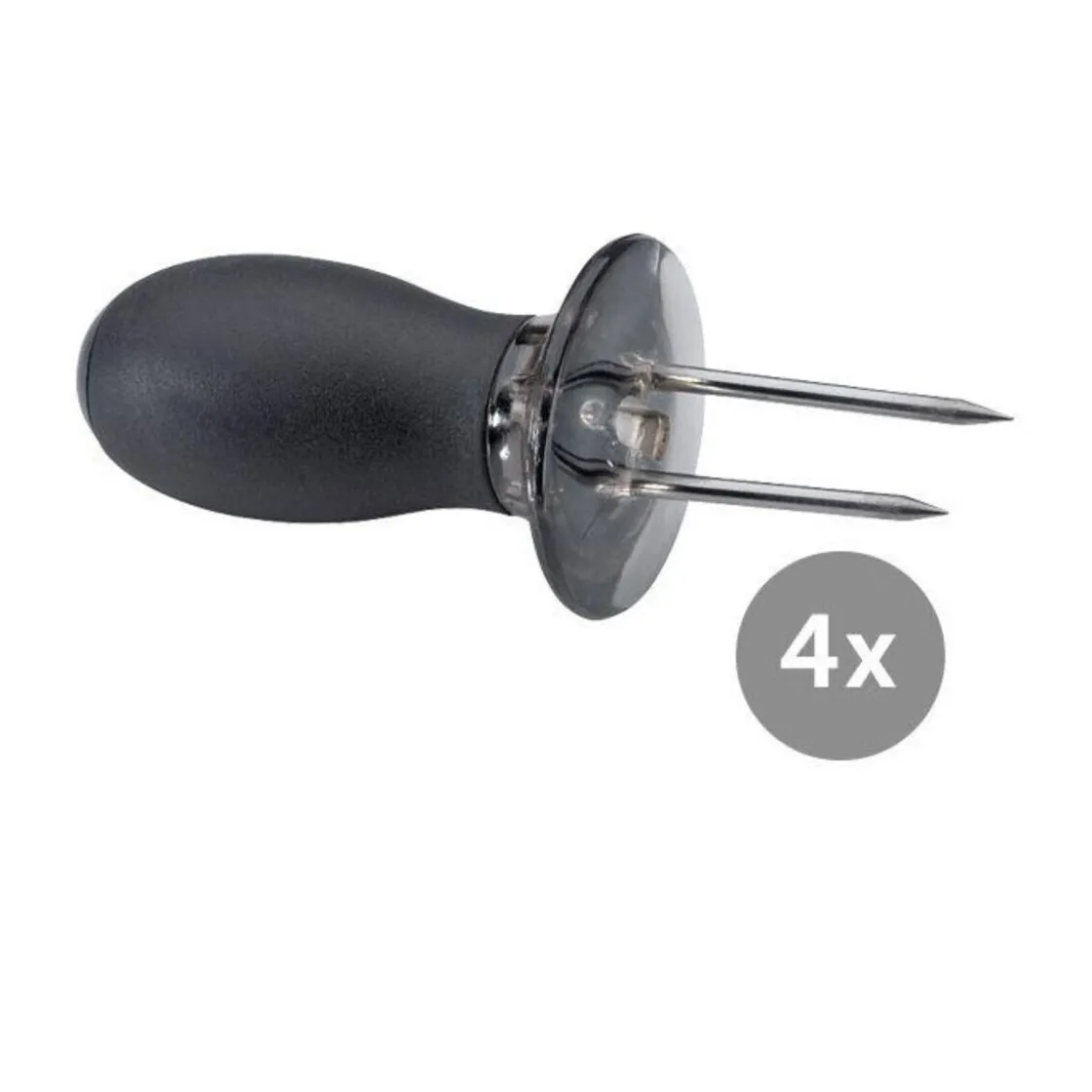 Küchenprofi Maiskolbenhalter 4er-Set BBQ schwarz