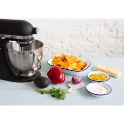 Pizza<KitchenAid Küchenmaschine 4,8 l 300 W Artisan Premium Gusseisen Schwarz