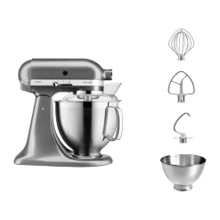 KitchenAid Küchenmaschine 4,8 l 300 W Artisan Premium Medaillon Silber