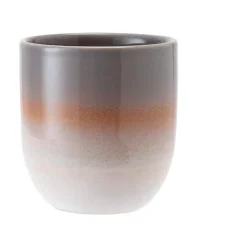 Ladelle Becher 8,5x8,5x9cm Cafe grau strukturiert