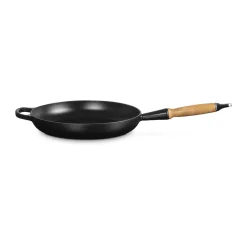Le Creuset Bratpfanne 28 cm m. Holzgriff Signature schwarz