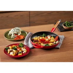 Le Creuset Bratpfanne 24cm m. Holzgriff kirschrot Guss