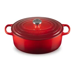 Bräter<Le Creuset Bräter mit Deckel 31 cm Signature Kirschrot