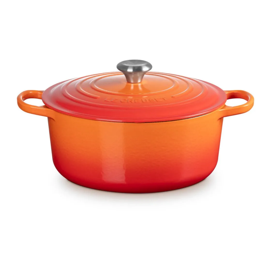 Bräter<Le Creuset Bräter mit Deckel 28 cm Signature Ofenrot