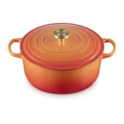 Bräter|20 Jahre Tischwelt<Le Creuset Bräter mit Deckel 24 cm Signature Limited Edition Flamme Dorée