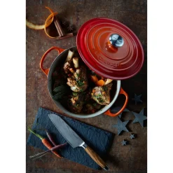 Bräter<Le Creuset Bräter mit Deckel 28 cm Signature kirschrot